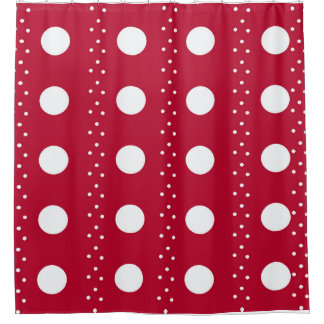 Red & White Polka Dot Shower Curtain – Bold Modern