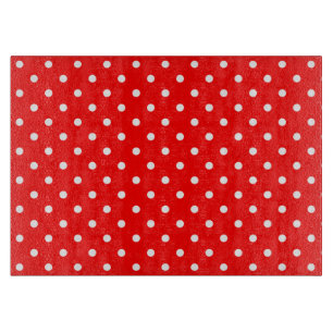 Red White Polka Dot Spot Pattern Cutting Board