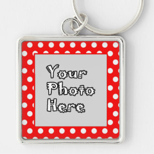 Red & White Polka Dots Key Ring