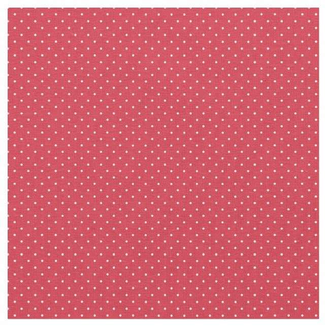 Red & White Polka Dotted Fabric (Close Up)