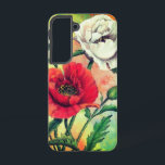 Red White Poppy Flowers Samsung Galaxy Case<br><div class="desc">Beautiful Red White Poppies - MIGNED Painting Design</div>