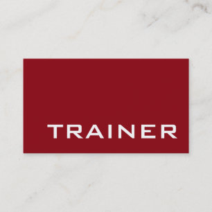 Red White Professional Fitness Sport Business Card