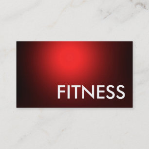 Red White Professional Fitness Sport Business Card