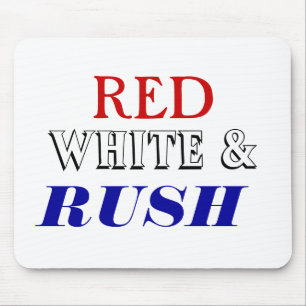 Red white Rush Mouse Pad