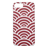 Red & White Scallop Pattern iPhone 7 Case