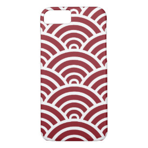 Red & White Scallop Pattern iPhone 7 Case