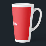 Red White Script Elegant Minimalist Modern Name Latte Mug<br><div class="desc">This template can be customised to meet all professional occupations.</div>