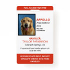 Red White Service Dog Photo ID