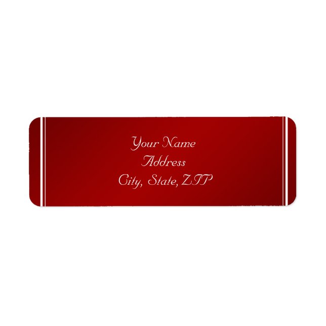 Red White Snowflake Winter Return Address (Front)