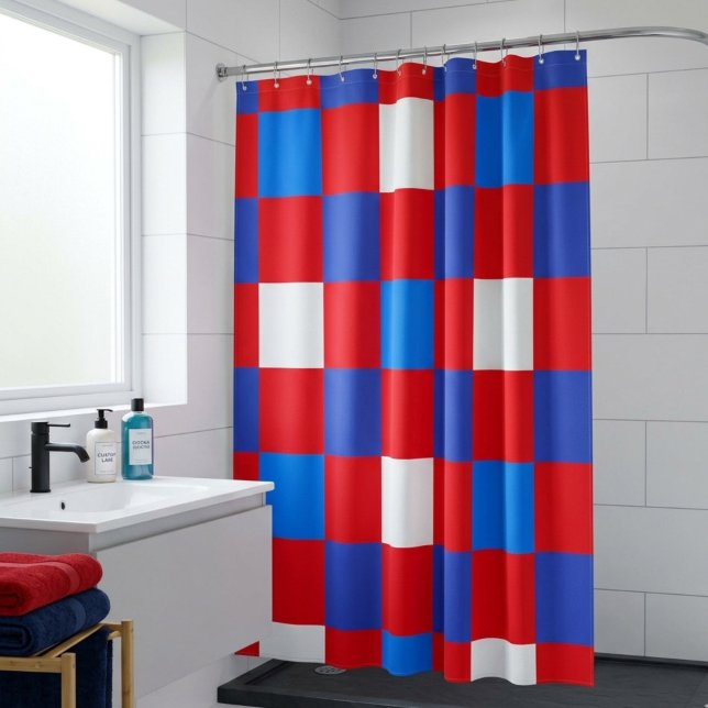 Red, White & Splash – Patriotic Shower Curtain (Creator Uploaded)