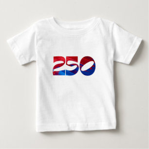 Red White Stripe Blue Stars America 250 Birthday B Baby T-Shirt