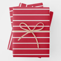 Red white stripe squiggly lines Christmas