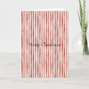 Red White Stripes Christmas Card
