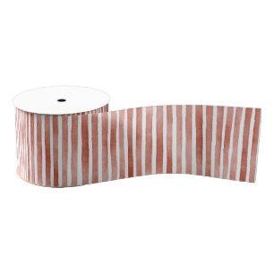 Red White Stripes Christmas Grosgrain Ribbon