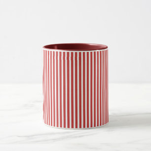 Red White Stripes Christmas Mug