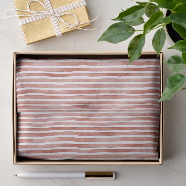 Red White Stripes Christmas Tissue Paper (Gift)