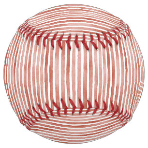 Red White Stripes Softball