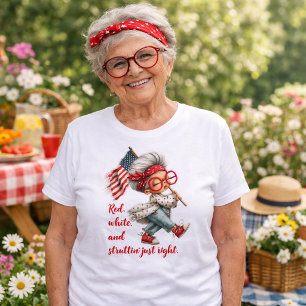 Red, White & Struttin’ Personalised Patriotic Tri-Blend Shirt