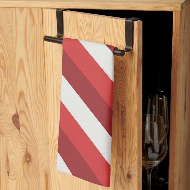 Red & White Tea Towel (Thirds Fold)