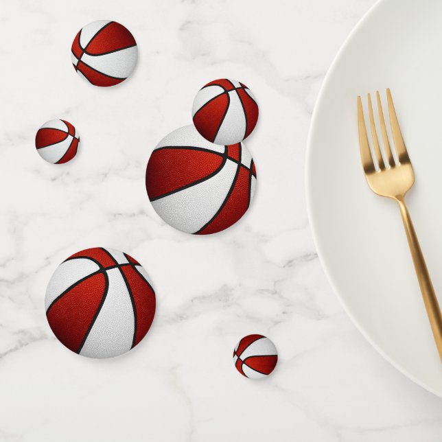 red white team colours basketball party confetti (Group)