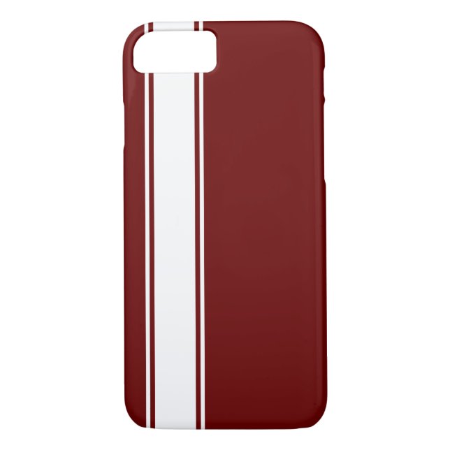 Red & White Team Jersey Stripe iPhone 7 Case (Back)