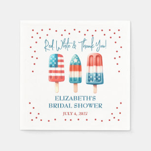 Red, White & Thank You! Patriotic Popsicle Shower Napkin