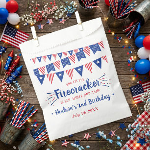 Red, White & Two! 4th Of July 2nd Birthday Favour Bags