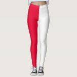 Red White Two Tone Split Half Design Leggings<br><div class="desc">Red and White Two Tone colour split half sides design leggings. #colorsplit #leggins #colorsplitleggins #twotoneleggins</div>