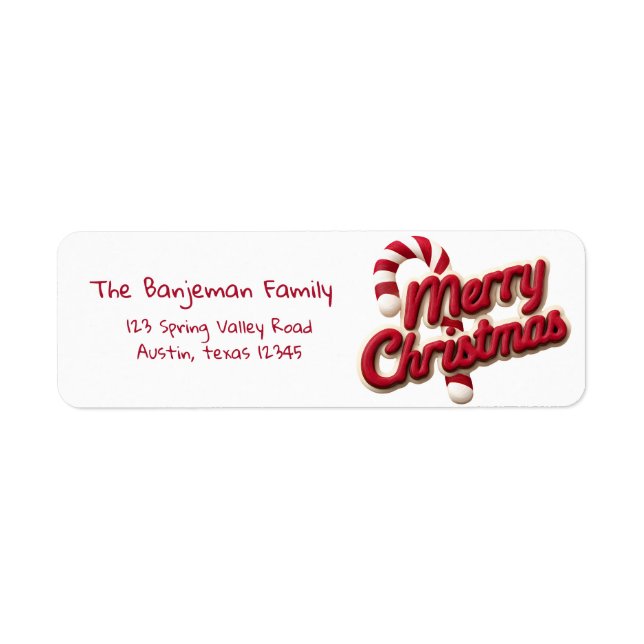 Red & White Typography Merry Christmas  (Front)