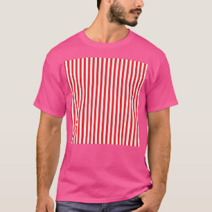 Red White Vertical Stripe T-Shirt