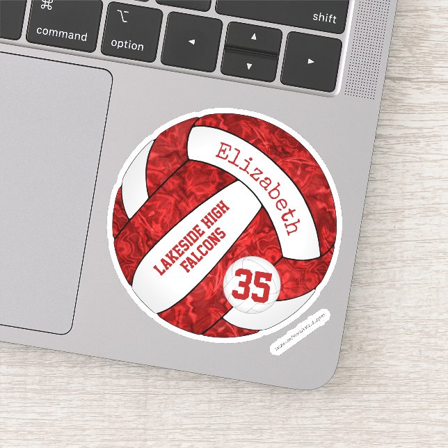 Red white volleyball team colours  (Detail)