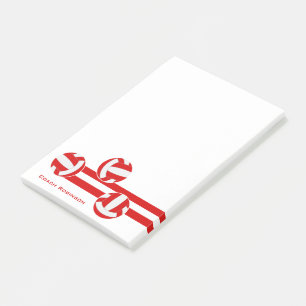 red white volleyballs custom coach name post-it notes