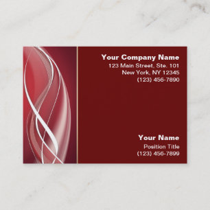 Red White Wave Business Card