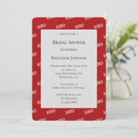 Red White XOXO Bridal Shower