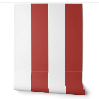 Red Wide Awning Stripe Wallpaper