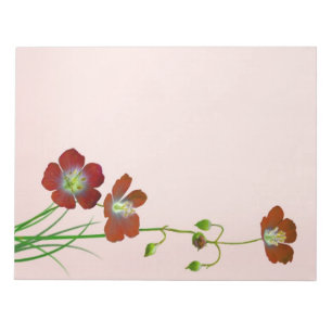 Red Wildflower Notepad