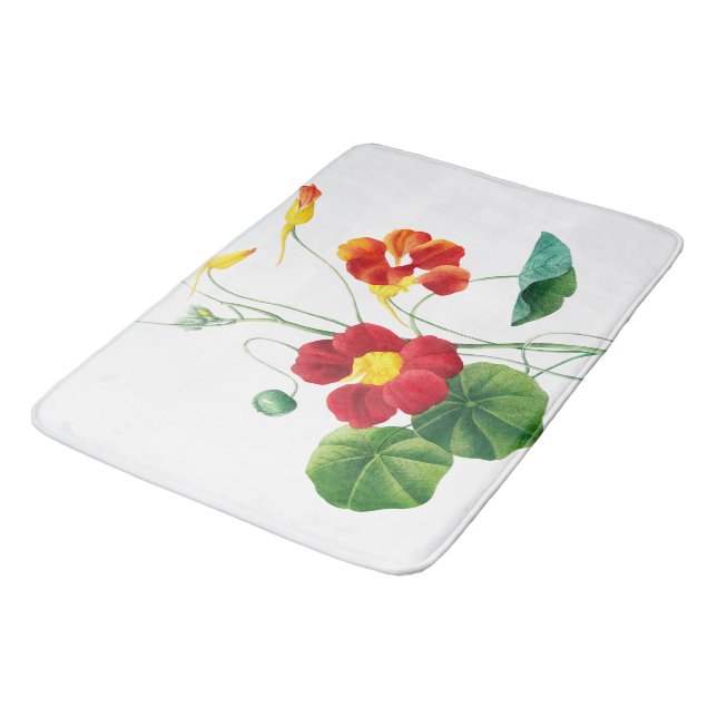 Red Willow II Reverie: Vintage Botanical  Bath Mat (Angled)