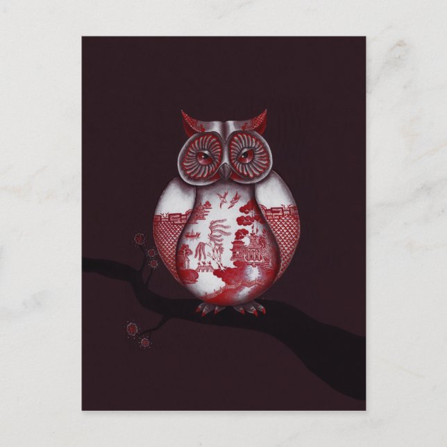 Red Willow Owl Postcard (Front)
