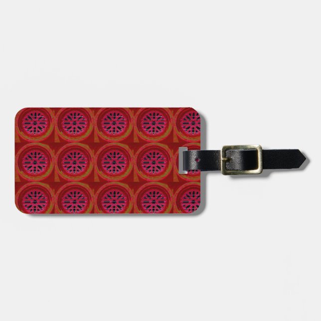 red window mandalas luggage tag (Front Horizontal)