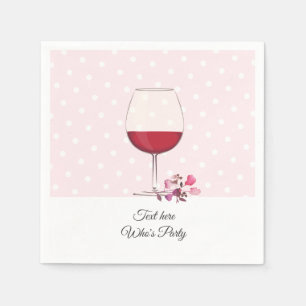 red wine, adult birthday, wedding, floral napkin
