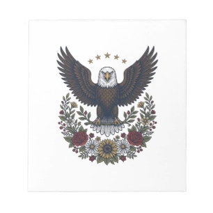 Red Wine and Blue Patriotic Wine Lover Notepad