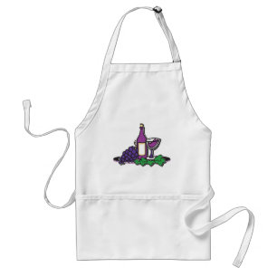 Red Wine and Purple Grapes Standard Apron