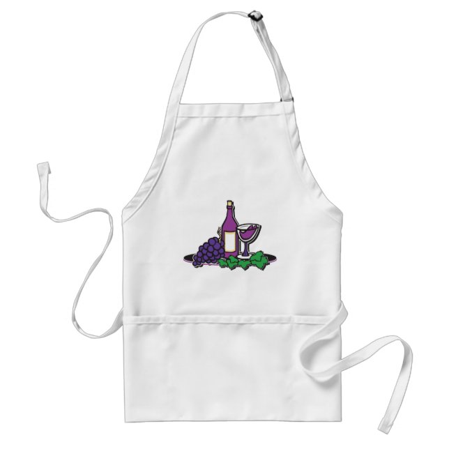 Red Wine and Purple Grapes Standard Apron (Front)