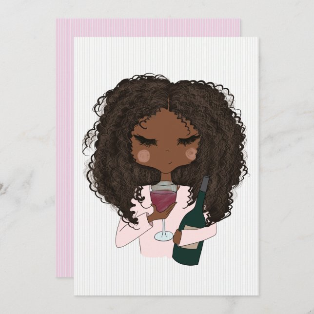 Red Wine Bachelorette Party Invitation (Front/Back)