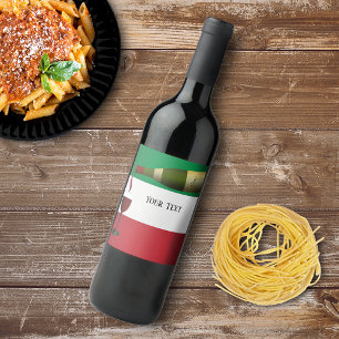 Red Wine Being Poured Wine Label