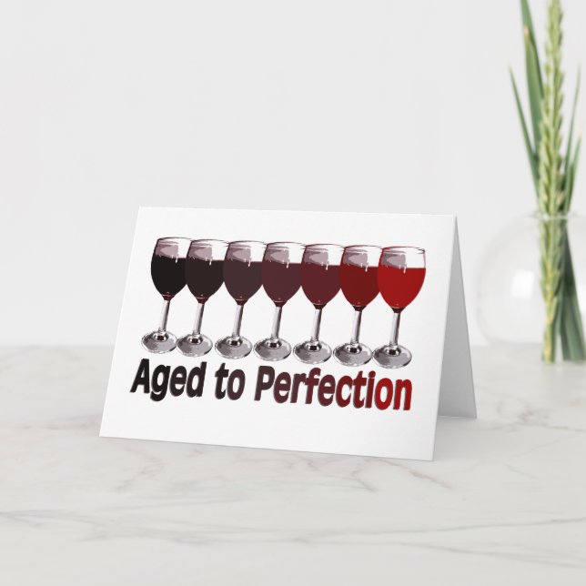 Red Wine Birthday Card (Front)