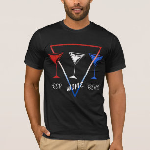 RED WINE BLUE 4TH OF JULY CELEBRATION DAY T-Shirt