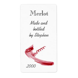 Red wine bottle corckscrew