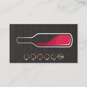 Red Wine Bottle Punch Card