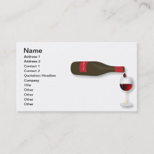 Red wine business card